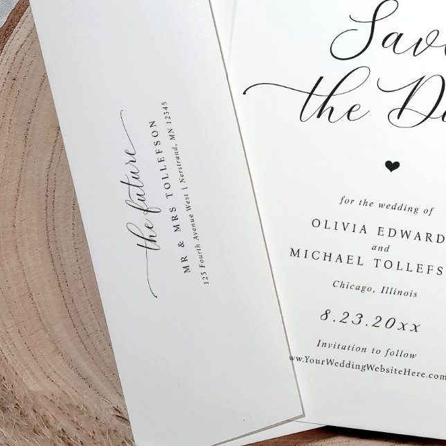 Elegant Future Mr & Mrs Return Address Wedding Envelope (Return Address Printed Wedding Envelopes)