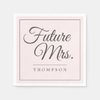 Elegant Future Mrs Bridal Shower Blush Pink Paper