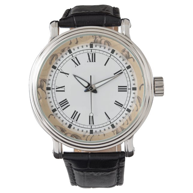 Elegant Galloping Spanish Horse Watch (Front)