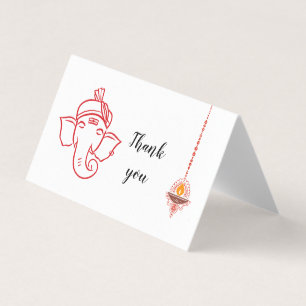 Elegant Ganesh God Indian Wedding Thank You