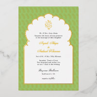 Elegant Ganesh Indian wedding Mint green and gold