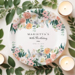 Elegant Garden Floral Greenery 90th Birthday Party Paper Plate<br><div class="desc">Celebrate a milestone birthday in style with our Elegant Garden Floral Greenery 90th Birthday Party Paper Plates. Designed to add a touch of sophistication and charm to your special occasion,  these plates are perfect for serving up delicious party fare while enhancing your décor.</div>