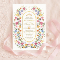 Elegant Garden Floral Quinceanera 15th Birthday