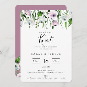 Elegant Garden Floral Reception Invitation