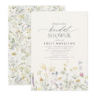 Elegant Garden Flowers Watercolor Bridal Shower