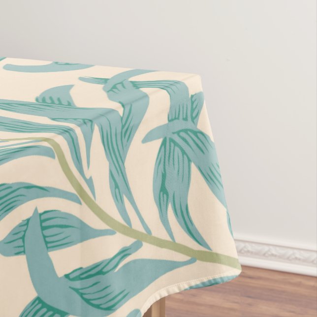 Elegant Garden Leaves Tablecloth (In Situ)