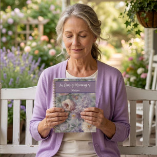 Elegant Garden Memorial Gift for Grieving Mother Notebook