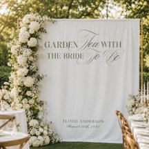 Elegant Garden Tea Bridal Shower Backdrops