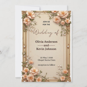 🌿 Elegant Garden Wedding Detail Layout 🌿 Invitation