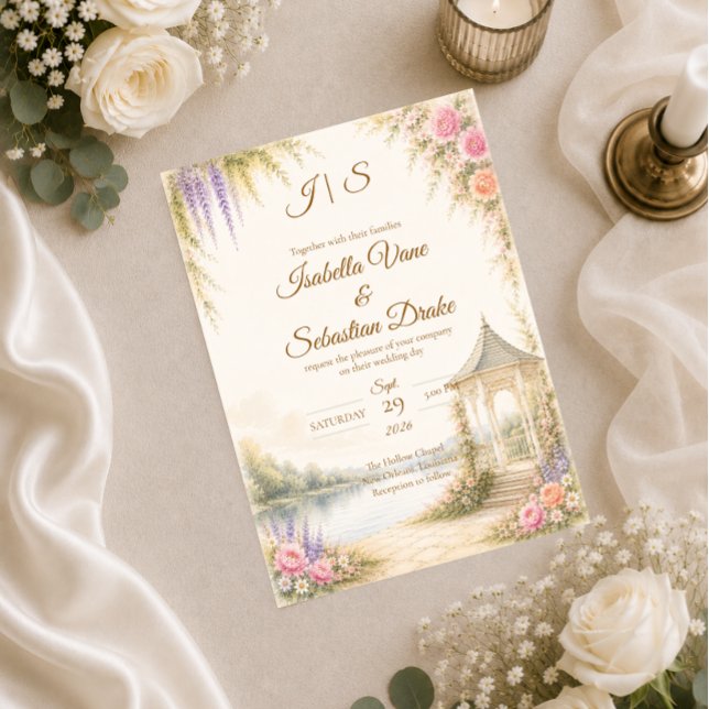 Elegant Garden Wedding Invitation (Creator Uploaded)