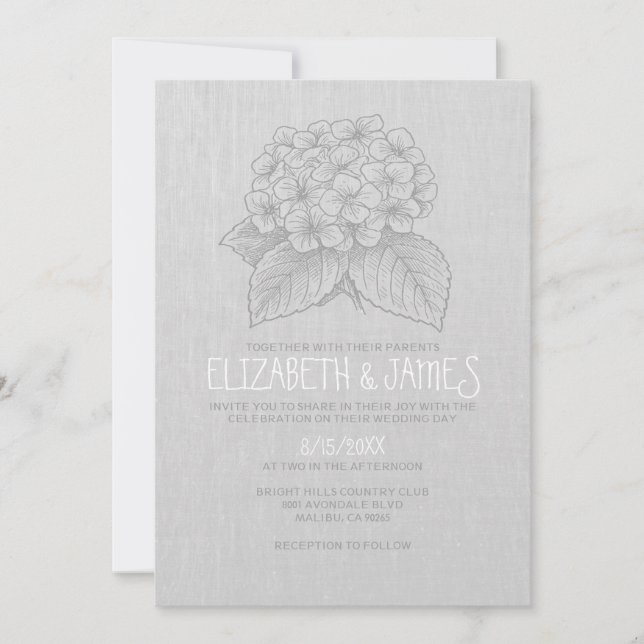 Elegant Garden Wedding Invitations (Front)