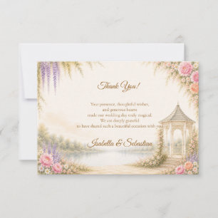 Elegant Garden Wedding Thank You Card