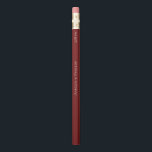 Elegant Garnet Red and White Wedding Favour Pencil<br><div class="desc">The greatest thing about garnet red is that it is a colour for all seasons! It is romantic and regal and lush, and paired with the right font it can become anything from elegant to whimsical. We went with elegant for this garnet red and white wedding invitation suite. Fully customizable,...</div>