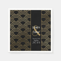 Elegant Gatsby Art Deco 1920's Gold Wedding  