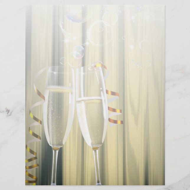 elegant gatsby roaring twenties Champagne glasses (Front)