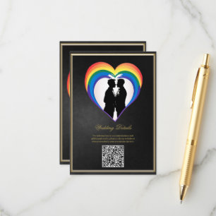 Elegant gay silhouettes enclosure card