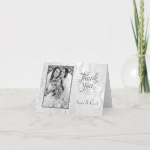 Elegant Gay Silver Wedding Thank You