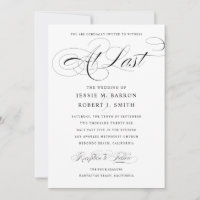 Elegant Gay Wedding Invitation At Last Calligraphy
