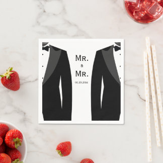 Elegant Gay Wedding Napkins Mr. And Mr.