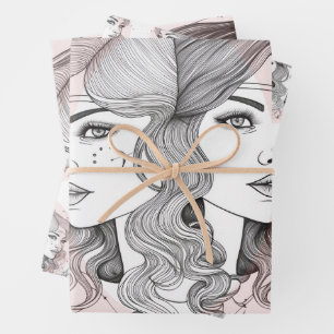 Elegant Gemini style  Wrapping Paper Sheet