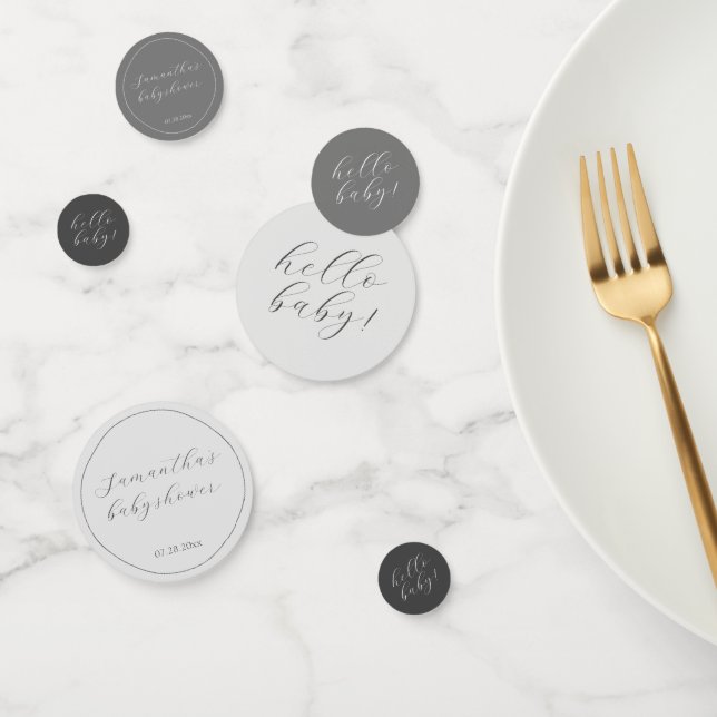 Elegant Gender Neutral Baby Shower Confetti (Group)