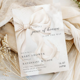 Elegant Gender Neutral Cloud Baby Shower Invitation