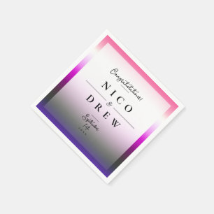 Elegant Genderfluid Pride Wedding  Napkin