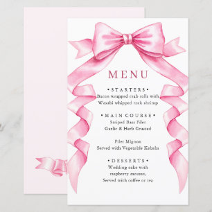 Elegant Gentle Pink Hand Drawn Bow Wedding