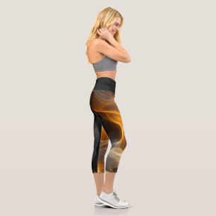 Elegant Geo Yoga Capri Leggings! 🪐✨ Leggings