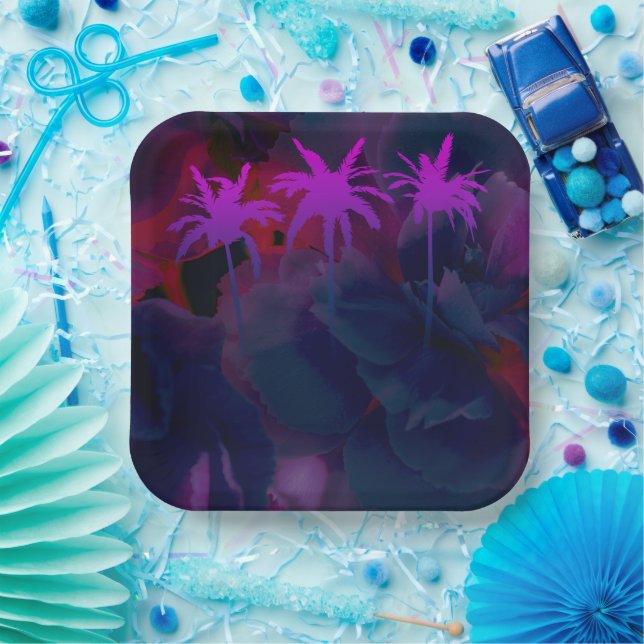 Elegant Geometric 9" Square Paper Plate (Party)