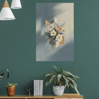 Elegant Geometric Botanical Art Poster