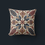Elegant Geometric Botanical Pattern for Art & Deco Throw Pillow<br><div class="desc">Discover this stunning design inspired by plants and classic geometric ornaments, featuring warm, rich colors that capture the beauty of nature. The design showcases intricate details and a perfect balance between geometric shapes and floral elements, making it ideal for printing on apparel such as t-shirts and hoodies, art posters, pillows,...</div>