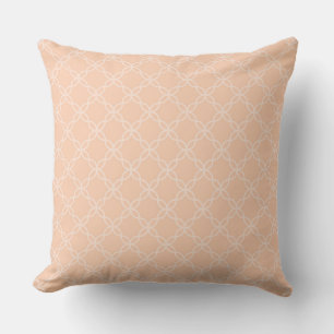 Elegant Geometric Design with Peach Back Throw Pillow