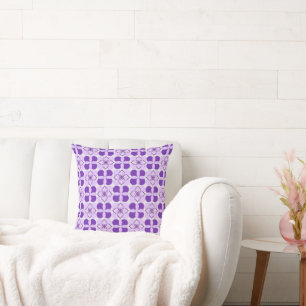 Elegant Geometric Flower Throw Pillow