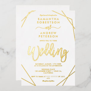 Elegant geometric frame terrarium script wedding