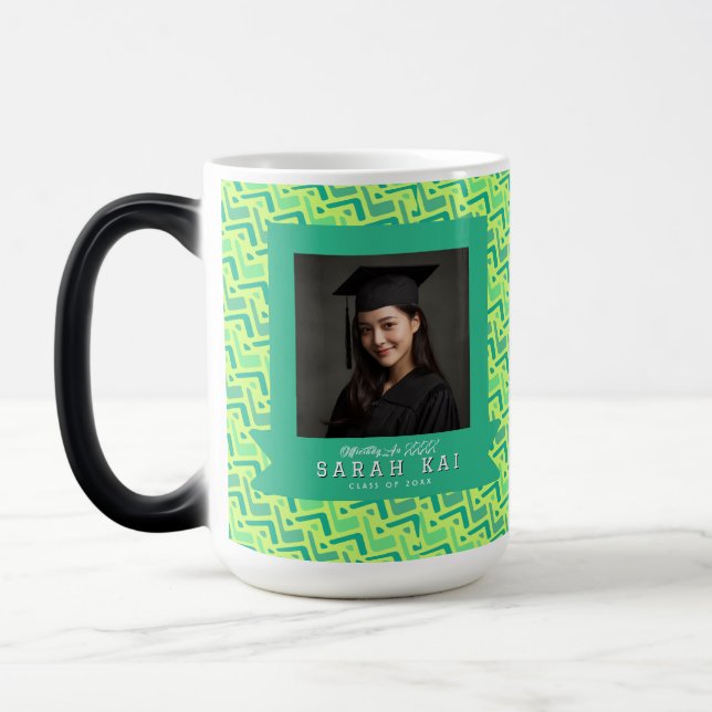 Elegant Geometric Pattern Certified Teacher Magic Mug (Left)
