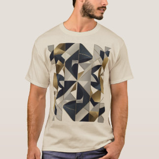 Elegant Geometric Pattern Modern Abstract Shapes  T-Shirt