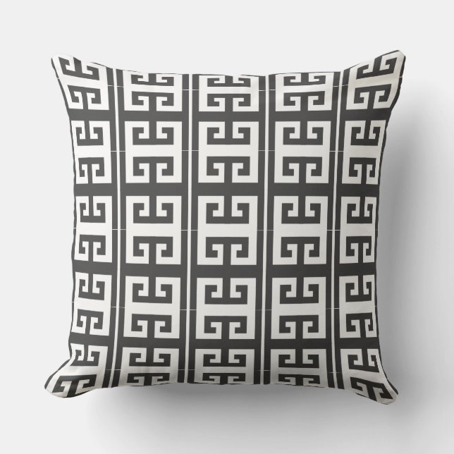 Elegant Geometric Pattern Throw Pillow (Front)