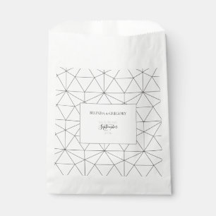Elegant Geometric Pattern Wedding Favour Bag