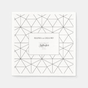 Elegant Geometric Pattern Wedding Napkin