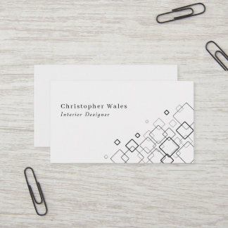 Elegant Geometric Professional Squere Business Card