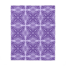 Elegant Geometric Purple Floral Pattern