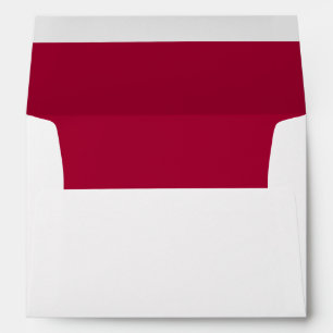Elegant Geometric Red Rose 5x7 Wedding Invitation Envelope