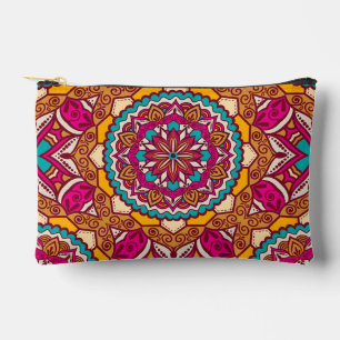 Elegant Geometric Shapes – Colorful Girly Pattern Accessory Pouch