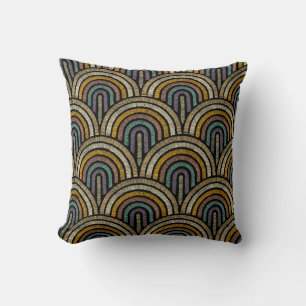 Elegant Geometric Vintage Art Deco Throw Pillow
