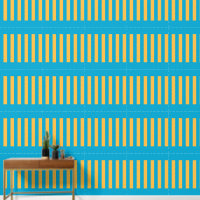 Elegant Geometric Yellow and Blue Striped Pattern