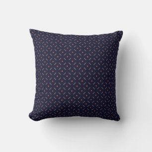 elegant geometrical deep blue throw pillow