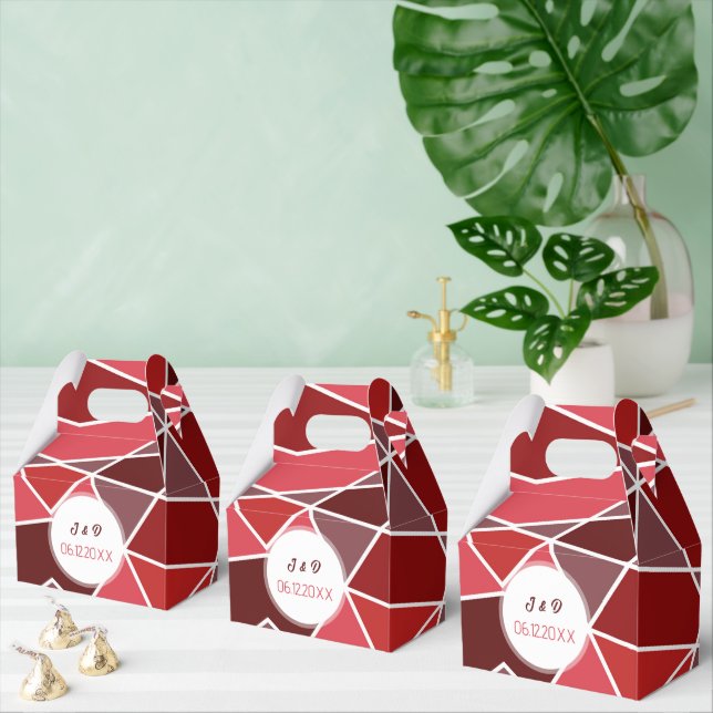 Elegant Geometrical Wedding Favor Box