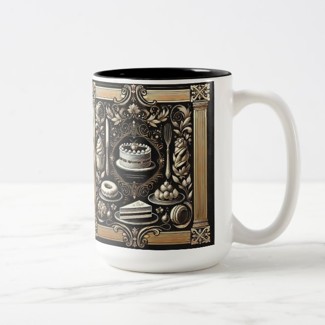 Elegant Gift for Bakers Two-Tone Coffee Mug (Right)