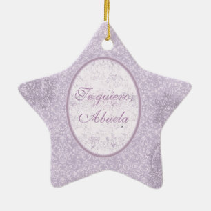 Elegant gift for grandmother ceramic ornament